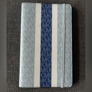 Michael Kors Jet Set Striped Blue & White Notebook/ Journal.